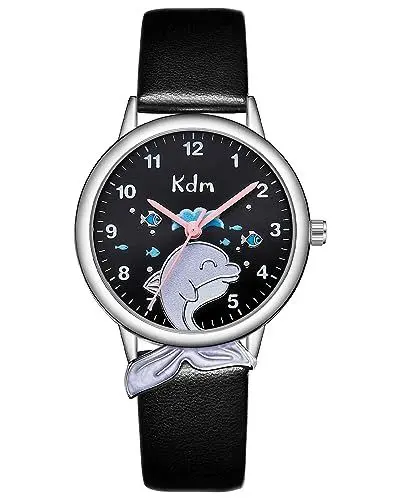 Produktbild: CIVO Mädchen Jungen Analog Armbanduhr: Leder Quarz Geschenke für Kinder - Wasserdicht Kinderuhr Süß Modische 3-12 Jahre