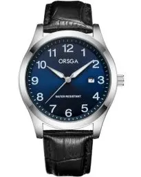 Produktbild: CIVO Uhren Herren Schwarz Lederarmband: Armbanduhr Herren Analog Wasserdicht - Herrenuhr mit Datum Leuchtend Klassische Business Quarzuhr Blau Zifferblatt Geschenke für Männer