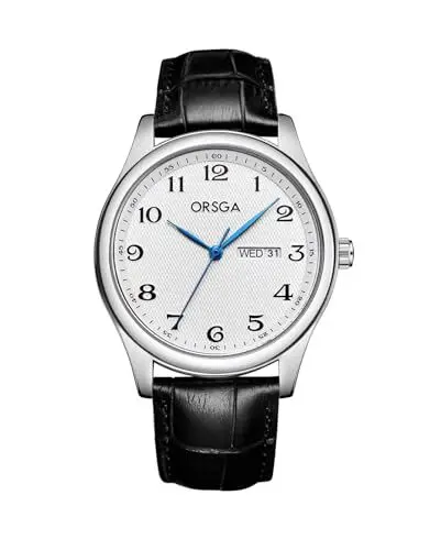 Produktbild: CIVO Uhren Herren Lederarmband Schwarz - Datum Analog Business Armbanduhr Herren Einfache Casual Wasserdicht Quarz Herren Uhr 40mm Modische Geschenke für Männer