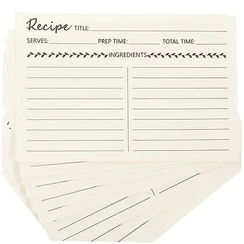 Produktbild: CIYODO 10 Stück Küchenrezeptkarten Rezeptzubehör Kompaktes Rezeptpapier Karton Rezeptkarten Leeres Rezeptpapier DIY Diätkarten Rezeptversorgung Kompakte Lebensmittel Notizkarten