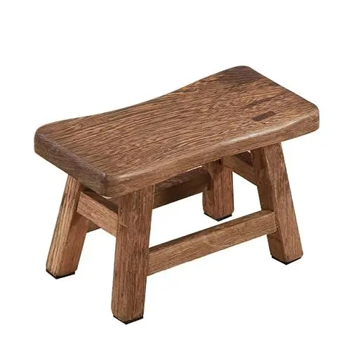 Produktbild: CIYODO 1Stk Kinderhocker kindermöbel sitzhocker Kinder Sitzbank kinderitz footrest Stool Mini-Hocker Kinderstuhl Bürohocker Campinghocker für Kinder Holzstuhl Wenge Light Brown