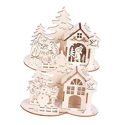 Produktbild: CIYODO 1 Satz 2 STK Weihnachts-Mosaik-Ornamente Weihnachten DIY Weihnachtskrippe weihnachtsschmuck Kinder holzdeko Weihnachten Kinder Weihnachtshandwerk