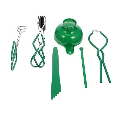 Produktbild: CIYODO 1 Satz 6St Konservenzange Konservendeckelöffner Gärkrugheber Dosentrichter jarhead trittplatten Einmachgläser Werkzeug praktischer Marmeladentrichter Konservenzubehör Plastik Green