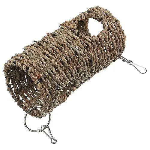 Produktbild: CIYODO Papageien-Schaukelspielzeug Vogel-Papageien-Spielzeug Stroh-Vogelschaukel Papageien-Sitzschaukel Vogel-Zubehör bissfestes Schaukel-Spaßspielzeug