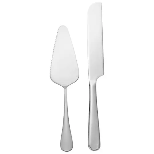 Produktbild: CIYODO 1 Satz Pizza-Werkzeug Metallspatel Dessert-Lasagne-Server Hochzeitstortenmesser Goldenes Besteck Heimwerkzeuge Tortenspatelschneider Brotmesser Weiß Gebäck Kuchen Rostfreier Stahl