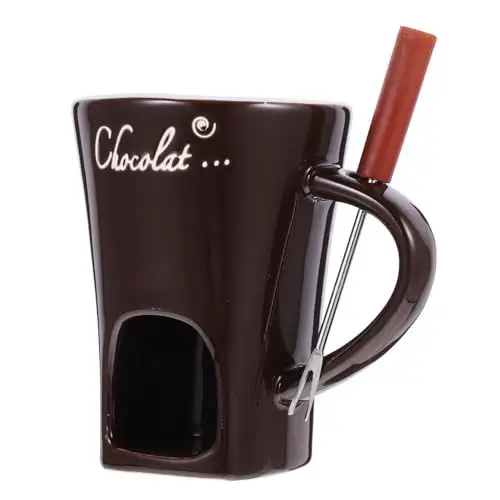 Produktbild: CIYODO 1 Satz Schokoladenfondue Mini-Schokolade Schokoladenhersteller Bonbonschokolade Schokoladen-Fondue-brunnen Haushalt Fonduetopf Persönlicher Fonduetopf Keramik Schweiz Handheld