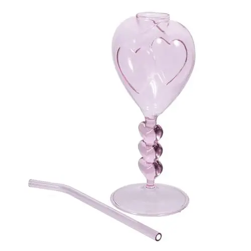 Produktbild: CIYODO Herz-weingläser-set 11-teilig Liebes-cocktailgläser Strohhalm Dekorativer Kelch Für Geburtstag Hochzeit Bankett