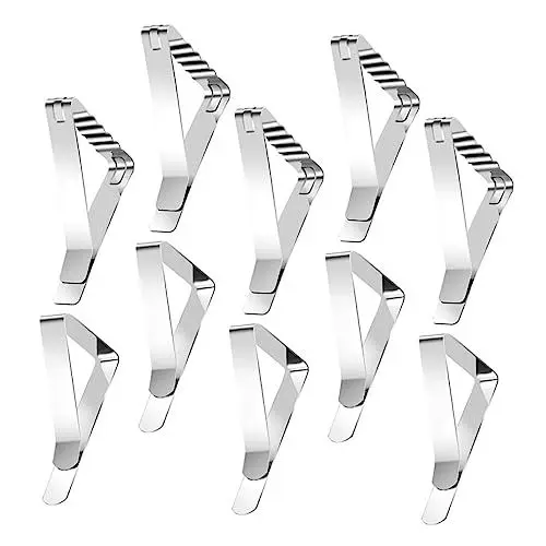 Produktbild: CIYODO 24 Tischdeckenklammern Aus Edelstahl Dreieckiges Design Rutschfeste Halterung Für Tischdecken
