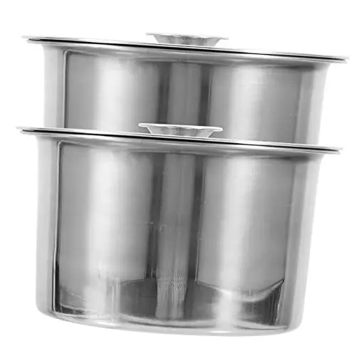 Produktbild: CIYODO 2Er Set Edelstahl Grillplatte Zuckerdose Küchengewürzdose Küchengewürzdose Vielseitiger Gewürztopf Gewürzaufbewahrungstopf Haushaltsgewürzaufbewahrungstopf