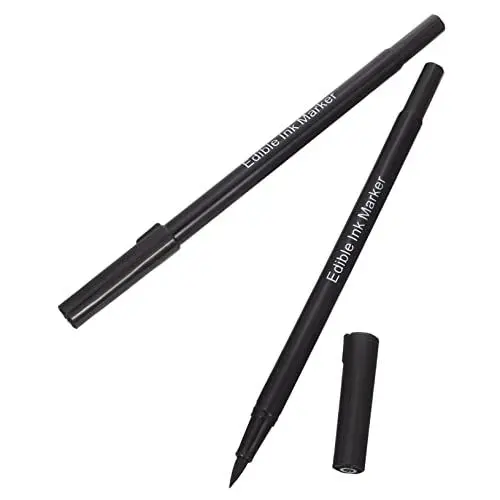 Produktbild: CIYODO 2 Stück Essbare Markierungsstifte Backstift Lebensmittelqualität Stifte Zum Dekorieren Von Keksen 0 7 Mm Doppelspitze Kuchenmarkierungsstifte