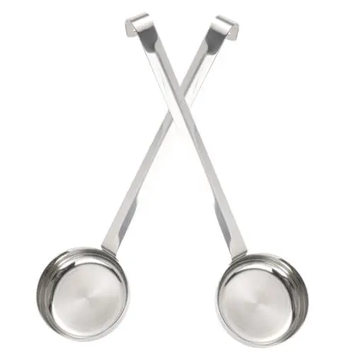Produktbild: CIYODO 2St Löffel für Pizzasauce Löffel mit flachem Boden Soße küchenmaschiene kochgeschirr Kelle Tomatenmark Messlöffel backen Saucenportionierer Lebensmittel Ketchup Rührlöffel Metall