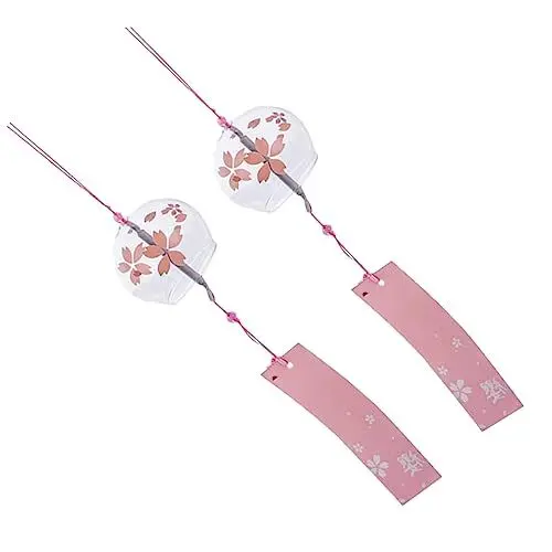 Produktbild: CIYODO Japanische Windspiele Für Draußen Kirschblüte Windglocken Glas-Windspiel Heimdekoration