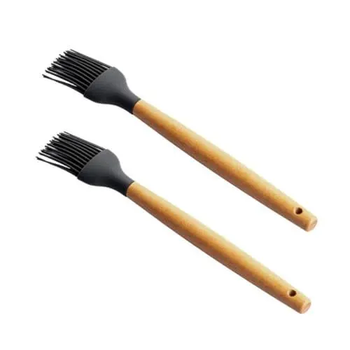 Produktbild: CIYODO 2stücke Backölpinsel Mit Holzgriff Für Grillen Und Backen Hitzebeständig Und Praktisch Zum Aufhängen