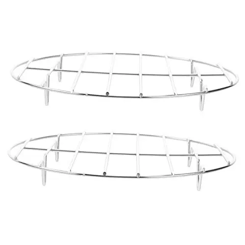 Produktbild: CIYODO Rippenhalter Für Bbq 2er-pack Hähnchenflügel-racks Aus Edelstahl Antihaftbeschichtete Pizza-backroste Hitzebeständig