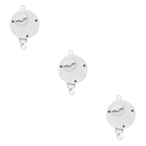 Produktbild: CIYODO 3 STK Zum Aufziehen Babybett-Mobile Musikspielzeug Für Babys Für Kleinkinder Krippenhalter Krippenmusikglocke Krippe Musikspielzeug Uhrwerk Musikglocke Weiß