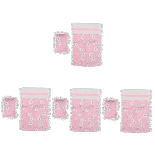 Produktbild: CIYODO 4 Sets Puppen Bett Liefert Mini Bettwäsche Set Mini Kissen Blätter Acces
