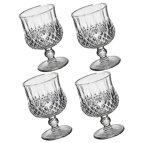 Produktbild: CIYODO Elegante Weinkelche Aus Milchglas 4 Stück Cocktail-rotweingläser Für Partys Und Bankette