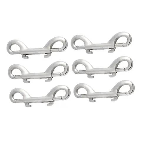 Produktbild: CIYODO 6 Stück Karabinerhaken Mit Ösenschraube Haken Für Hundeleinen Rucksack Gepäck Metallhaken Doppelseitige Karabinerclips