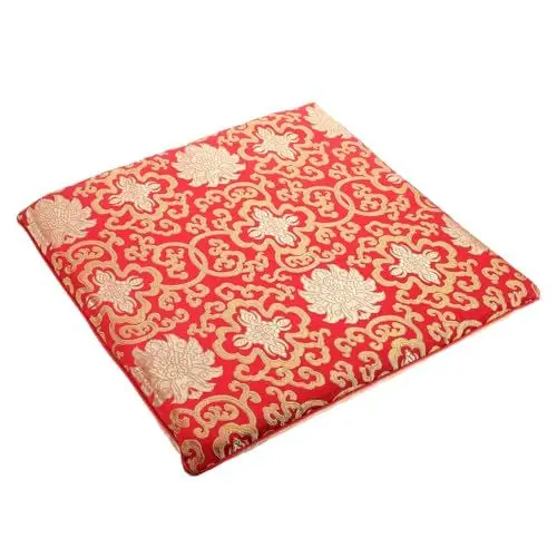 Produktbild: CIYODO Chinesisches Stuhlkissen für Gartenmöbel Abnehmbarer Bezug Quadratisch für Esszimmer und Teestühle Klassisches Design Hochwertiger Schwamm für und Außenbereiche