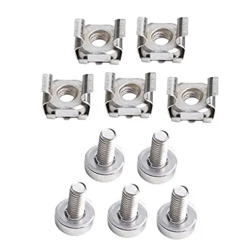 Produktbild: CIYODO Käfigmuttern-schraubensatz M5 Vierkantlochmutter M5x16 Schraube 2 Sätze Eisenmaterial Vernickelt Für Die Montage Von Server-rack-schränken