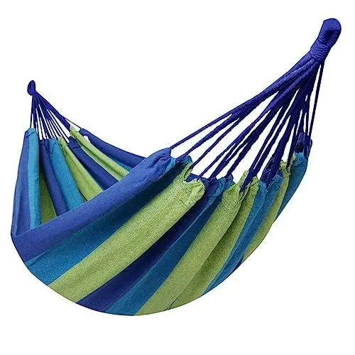 Produktbild: CIYODO Outdoor Doppelhängematte Aus Robustem Canvas Tragbar Für Camping Und Freizeit Für Familien Inklusive Tragetasche