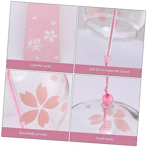 Produktbild: CIYODO Japanisches Windspiel Kleines Windspiel Windglocke Wohnzimmerdekoration Außendekoration Gedenk Windspiel Japanische Hängende Ornamente Kirsch Windspiel Anhänger Dekor