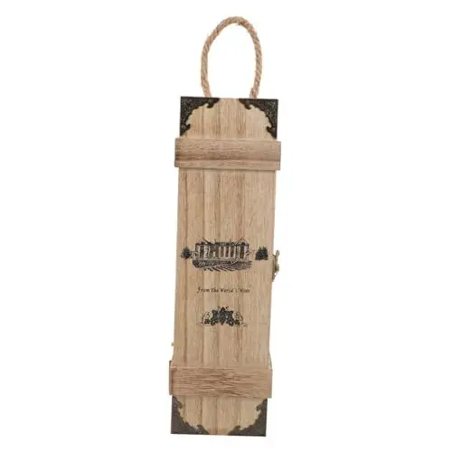 Produktbild: CIYODO Kasten Weinlagerhalter aus Holz leere Weinkisten Behälter für Lipgloss Dekorationsetui für Weinflasche weinprobe weinverkostung Wein Holzkiste Weinbehälter als hölzern