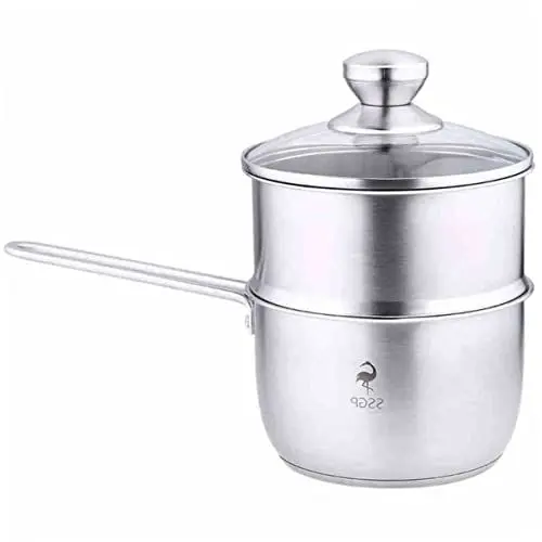 Produktbild: CIYODO Multifunktionaler Heiztopf Nudelschalen Kochtopf Topfwärmer Kaffeewärmer Instant-nudeltopf Kleine Suppenpfanne Mini-topf Kanne Zum Servieren Von Tee Milchkännchen Silver