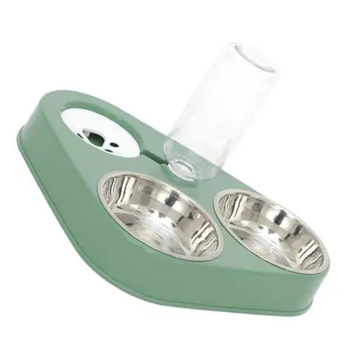 Produktbild: CIYODO Pet Cat Automatischer Wasserspender Mit -futternäpfen Doppelnapf Für Katzen Und Hunde rutschfest Leckschutz Für Sauberes Wasser Und Futter