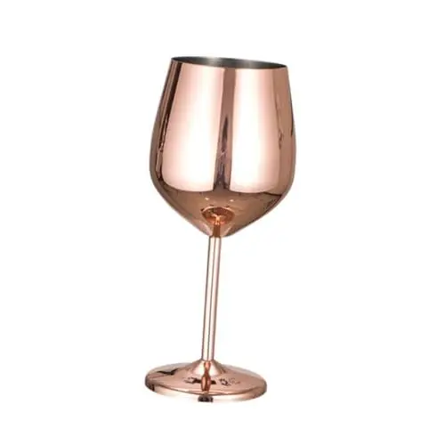 Produktbild: CIYODO Edelstahl Weinbecher Bruchsicher Rotwein Cocktails Kelche Innen Außen Lebensmittelecht Unzerbrechlich Langlebig