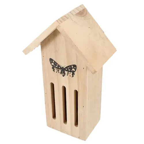 Produktbild: CIYODO Holz Schmetterlingshaus Und Futterstelle Outdoor Habitat Für Schmetterlinge Dekoratives Insektenhotel Aus Natürlichem Holz Einladender Rückzugsort Für Gartenliebhaber