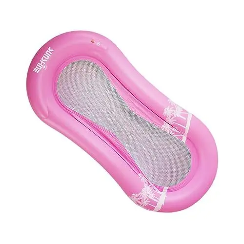 Produktbild: CIYODO Schwimmende Liege Stuhl Hängematte Aufblasbare Liege Tragbare Strandliege Aufblasbare Strandliege Strandhängematte Tragbar Aufblasbarer Liegestuhl Chaiselongue Liegesessel Rosa