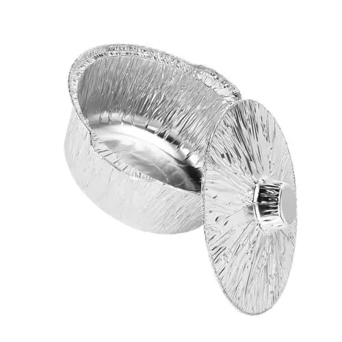 Produktbild: CIYODO Camping Ausrüstung Tragbarer Hotpot Folientopf Mit Deckel Grillpfanne Aus Aluminium Aluminium-rundfolienpfanne Campingtopf Aus Aluminium Ofenfeste Foliendosen Kochtöpfe Aus Aluminium Alufolie