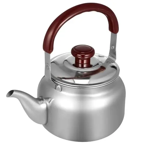Produktbild: CIYODO Wasserkocher Teekessel Wasserkessel Heizung Wärmer Kochende Elektrische Teekannen Tragbarer Herd Tragbarer Gasherd Kaffeemaschine Elektrischer Tee Rostfreier Stahl Silver