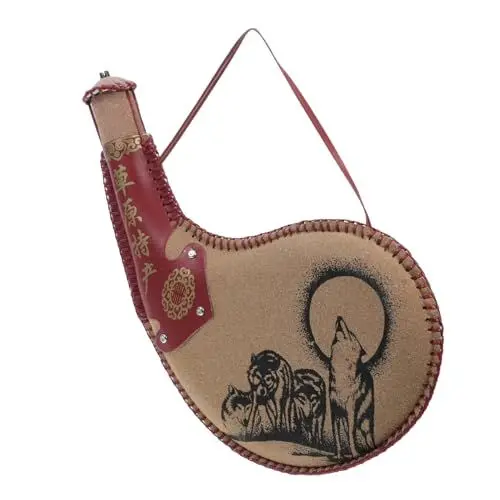 Produktbild: CIYODO Weinkrug Multifunktionale Bota-Tasche traditionelle Bota-Tasche Spanische Bota-Tasche Weinbeutel milch flasche milchkocher Wein-Bota-Tasche Auslaufsicherer Bota-Beutel Stoff Brown