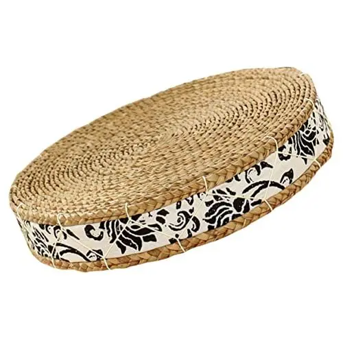 Produktbild: CIYODO Woven Meditation Cushion Aus Natürlichem Material Dicke Runde Braune Sitzpolster Für Yoga Dekoration Und Entspannung Wohnzimmer Schlafzimmer Und Yoga-