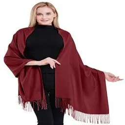 Produktbild: CJ Apparel Kastanienbraun 100% Kaschmir Zweilagige Schals Pashmina Handgemacht in Nepal Schultertuch Schal Umschlagtuch NEU