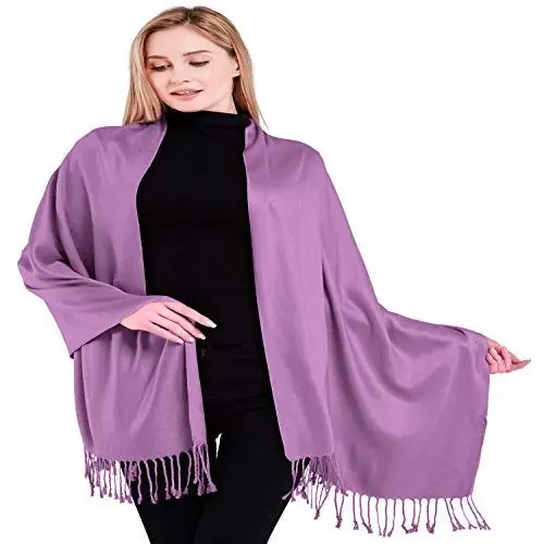 Produktbild: CJ Apparel Mauve Einheitliche Farbe Nepalesisch Schultertuch Schal Zweite Wahl Schultertücher Wrap Pashmina NEU
