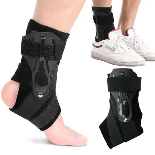 Produktbild: CJBIN Sprunggelenkbandage, Bandage Fußgelenk Sprunggelenk mit PE Board, Knöchelbandage Sprunggelenk für Knöchelverstauchung, Arthritis, Dehnung und Unterstützt den Knöchel (L/40-42)