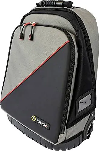 Produktbild: C.K Magma Werkzeugrucksack leer mit Rollen, Elektriker Werkzeugkoffer, Rucksack Plus, Werkzeug Trolley, Techniker Arbeitsrucksack, Werkstattwagen, Werkzeugtasche, Werkzeugkiste, Werkzeugtrolley MA2654