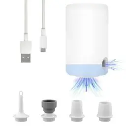 Produktbild: CKCLR Elektrische Pumpe für Vakuum-Aufbewahrungsbeutel, 1500 mAh Akku tragbare Luftpumpe, 20W elektrische Luftpumpe für aufblasbare Matratzen, Planschbecken, Strandspielzeug