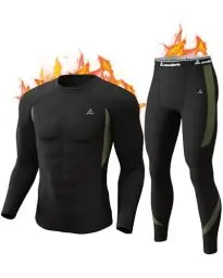 Produktbild: CL convallaria Thermounterwäsche Herren, Atmungsaktiv Thermoaktiv Funktionswäsche Set, Warm Innenfleece Skiunterwäsche, Winter Lange Unterwäsche für Männer