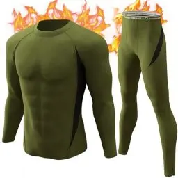 Produktbild: CL convallaria Thermounterwäsche Herren, Atmungsaktiv Thermoaktiv Funktionswäsche Set, Warm Innenfleece Skiunterwäsche, Winter Lange Unterwäsche für Männer