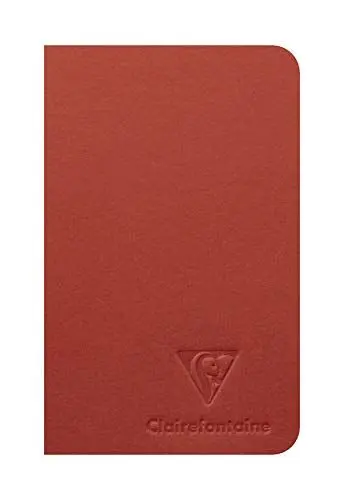 Produktbild: Clairefontaine 115659C – ein Notizbuch Ingres, genäht, Fadenheftung, 48 Seiten, 7,5 x 12 cm, liniert, 90 g, Einband aus geripptem Papier, Ingres, zufällige Farbe