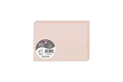 Produktbild: Clairefontaine 12134C - Packung mit 25 Karten Pollen, gefaltet, Format C6 11x15,5cm, 210g, ideal für Einladungen und Korrespondenz, Opaline, 1 Pack