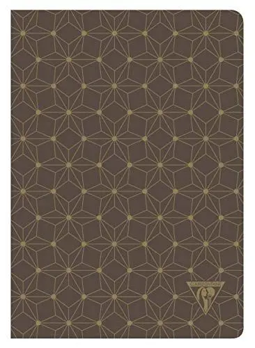 Produktbild: Clairefontaine 192336C Notizbuch Neo Deco Herbst Winter Kollektion, mit Fadenbindung, 14,8 x 21 cm, liniert, 48 Blatt, 90g, elfenbeinfarbiges Papier, 1 Stück, Braun mit Konstellationsmotiven