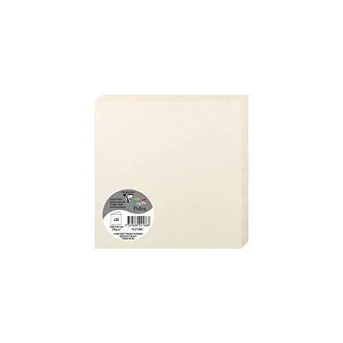 Produktbild: Clairefontaine 2186C Packung mit 25 Doppelkarten Pollen (gefaltet, 16 x 16 cm, 210 g) 1 Pack perlmutt elfenbein