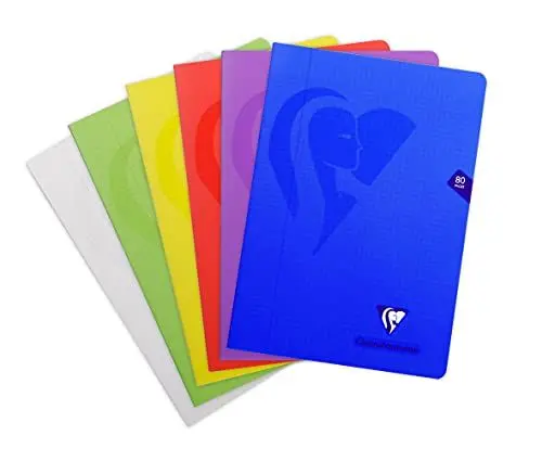 Produktbild: Clairefontaine 303122C Heft Mimesys DIN A4, 21 x 29,7cm, 40 Blatt, kariert mit Rand, 1 Stück, farbig sortiert