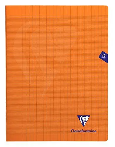 Produktbild: Clairefontaine 383361C - Schulheft / Heft Mimesys DIN A4+ 24x32 cm, 48 Blatt 90g, französische Lineatur, Einband aus PP, geheftet, Orange, 1 Stück
