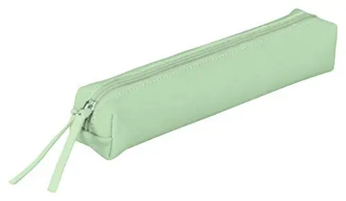 Produktbild: Clairefontaine 410152C Schlampermäppchen Slim, aus Lammleder, 19,5 x 2,5 x 4cm, 1 Stück, Grün